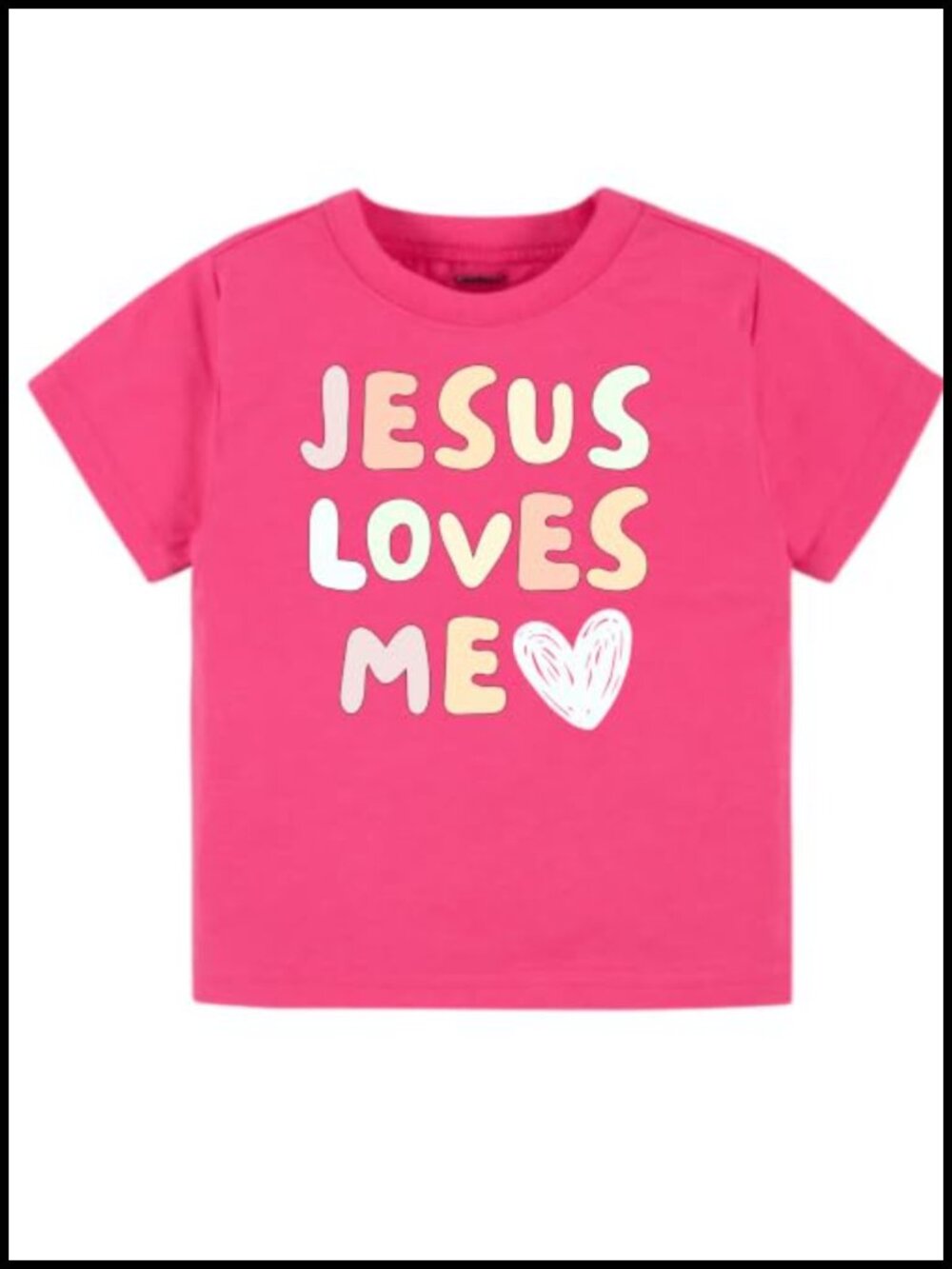 Jesus Loves Me Christian Kids Toddler Faith T-Shirt Boys Girls